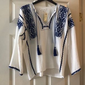 isabel marant etoile embroidered blouse